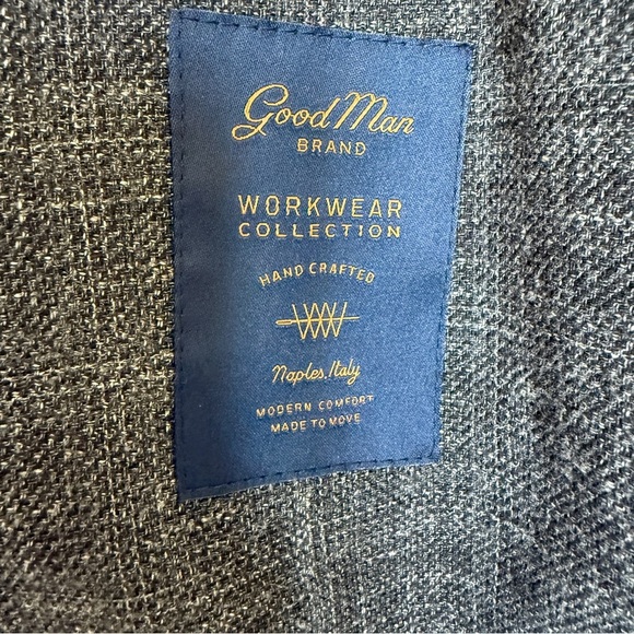 Good Man Brand Men's 2XL Gray Plaid Wool Blend Sport Coat Business Casual - Picture 11 of 13